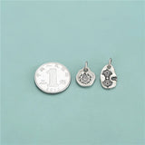 TrustDavis Real 925 Silver Flower Charm Pendant Bracelet Necklace Accessory