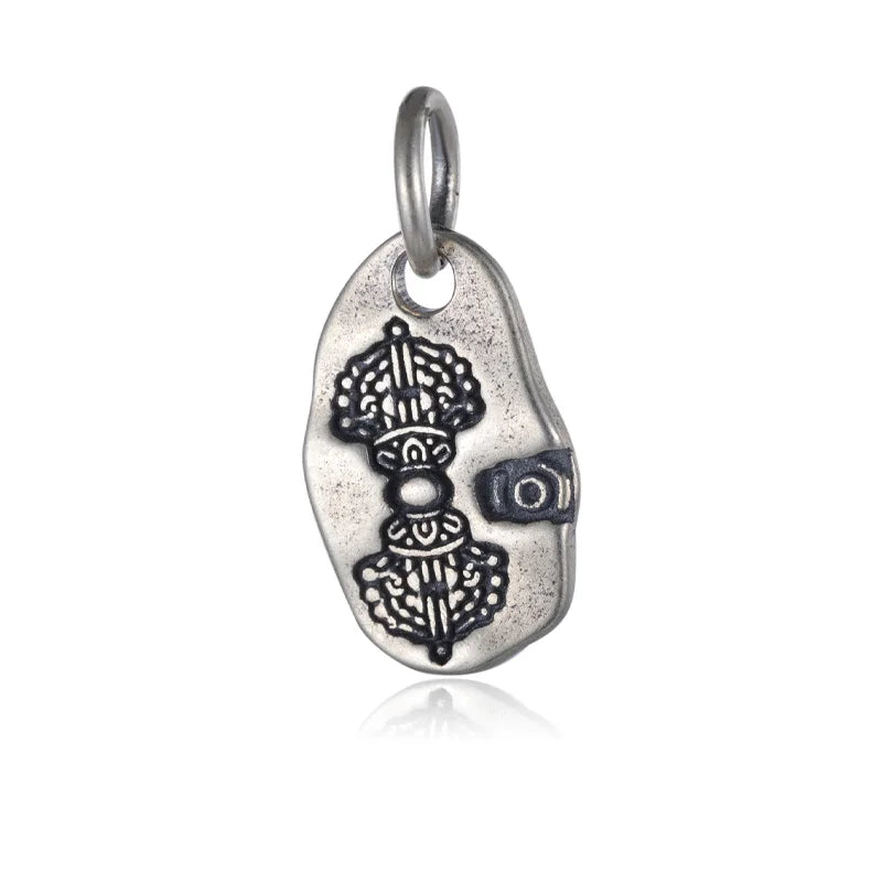 TrustDavis Real 925 Silver Flower Charm Pendant Bracelet Necklace Accessory