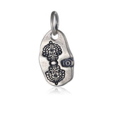 TrustDavis Real 925 Silver Flower Charm Pendant Bracelet Necklace Accessory