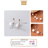 TrustDavis 925 Sterling Silver Pearl Stud Earrings Wedding Jewelry DB427