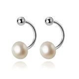 TrustDavis 925 Sterling Silver Pearl Stud Earrings Wedding Jewelry DB427