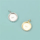 TrustDavis 925 Silver GOOD LUCK Beer Bottle Cap Charm Pendant
