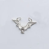 TrustDavis 925 Sterling Silver Double Circle Bat Charm Pendant DIY Jewelry