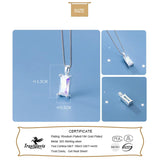 TrustDavis 925 Silver Rectangle CZ Pendant DIY Necklace Jewelry HY758