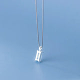 TrustDavis 925 Silver Rectangle CZ Pendant DIY Necklace Jewelry HY758