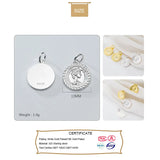 TrustDavis 925 Sterling Silver Round Queen Charm Pendant DIY Jewelry