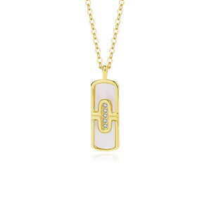 TrustDavis 925 Silver Geometric Vintage Necklace for Women Wedding Party Jewelry