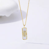 TrustDavis 925 Silver Geometric Vintage Necklace for Women Wedding Party Jewelry