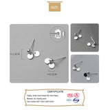 Davis 925 Silver Geometry Wafer Stud Earrings Women Wedding Jewelry