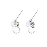 Davis 925 Silver Geometry Wafer Stud Earrings Women Wedding Jewelry