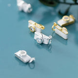 TrustDavis 925 Sterling Silver Camera Charm CZ Pendant