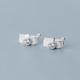 TrustDavis 925 Sterling Silver Camera Charm CZ Pendant