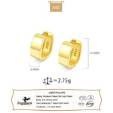 TrustDavis 925 Silver Gold/Silver Square Hoop Earring Wedding Fine Jewelry