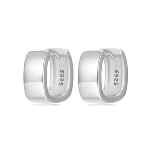 TrustDavis 925 Silver Gold/Silver Square Hoop Earring Wedding Fine Jewelry