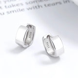 TrustDavis 925 Silver Gold/Silver Square Hoop Earring Wedding Fine Jewelry