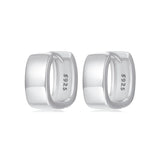 TrustDavis 925 Silver Gold/Silver Square Hoop Earring Wedding Fine Jewelry