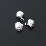 TrustDavis 925 Silver Bell Charm Pendant DIY Jewelry DZ80