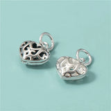 TrustDavis 925 Sterling Silver Heart Love Charm Pendant