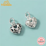 TrustDavis 925 Sterling Silver Heart Love Charm Pendant