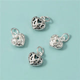 TrustDavis 925 Sterling Silver Heart Love Charm Pendant