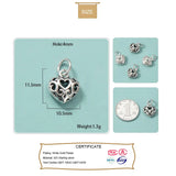 TrustDavis 925 Sterling Silver Heart Love Charm Pendant