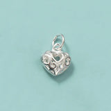TrustDavis 925 Sterling Silver Heart Love Charm Pendant
