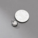 TrustDavis 925 Sterling Silver Heart Love Charm Pendant DIY Jewelry