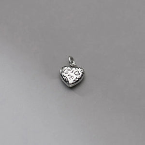 TrustDavis 925 Sterling Silver Heart Love Charm Pendant DIY Jewelry