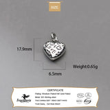 TrustDavis 925 Sterling Silver Heart Love Charm Pendant DIY Jewelry