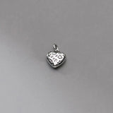 TrustDavis 925 Sterling Silver Heart Love Charm Pendant DIY Jewelry