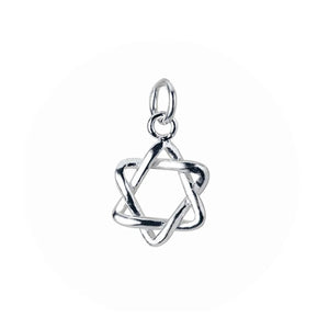 TrustDavis 925 Sterling Silver Hexagram Star Pendant DIY Necklace Accessories