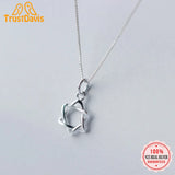 TrustDavis 925 Sterling Silver Hexagram Star Pendant DIY Necklace Accessories
