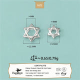 TrustDavis 925 Silver Star Spacer Beads DIY Fit Bracelet Necklace Jewelry