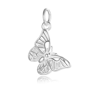 TrustDavis 925 Sterling Silver Butterfly Charm Pendant DIY Fine Jewelry
