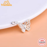 TrustDavis 925 Sterling Silver Butterfly Charm Pendant DIY Fine Jewelry