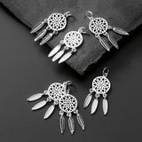 TrustDavis 925 Silver Dream Catcher Feather Tassels Charm Pendant