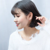 TrustDavis Sterling Silver Heart Love Stud Earrings For Girls