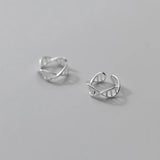 TrustDavis 925 Silver Wave Clip Earrings For Women Wedding Party DB146