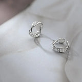 TrustDavis 925 Silver Wave Clip Earrings For Women Wedding Party DB146