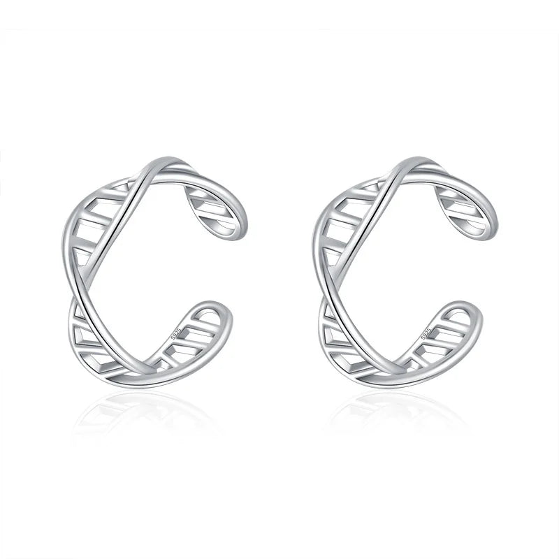 TrustDavis 925 Silver Wave Clip Earrings For Women Wedding Party DB146