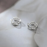 TrustDavis 925 Silver Wave Clip Earrings For Women Wedding Party DB146