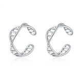 TrustDavis 925 Silver Wave Clip Earrings For Women Wedding Party DB146
