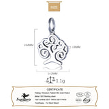 TrustDavis 925 Sterling Silver Tree Charm Pendant DIY Jewelry Gift