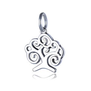 TrustDavis 925 Sterling Silver Tree Charm Pendant DIY Jewelry Gift
