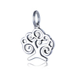 TrustDavis 925 Sterling Silver Tree Charm Pendant DIY Jewelry Gift