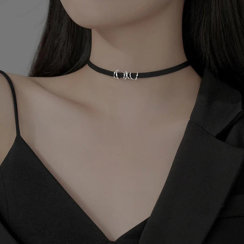 Davis 925 Silver Choker Necklace For Women