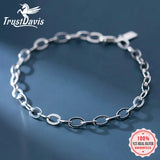Davis 925 Sterling Silver Chain Anklet for Women