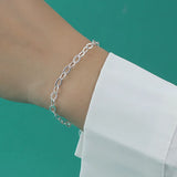 Davis 925 Sterling Silver Chain Anklet for Women