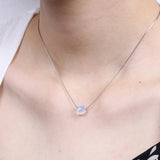 Davis 925 Sterling Silver Austrian Crystal Clavicle Necklace For Women