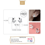 Davis Butterfly CZ Stud Earring 925 Silver Women Fine Jewelry DA2152